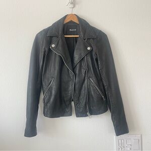 Madewell Black Leather Motorcycle Jacket